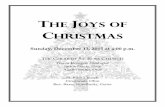 The Joys of Christmas Program · A NOTE Dear friend – We are so happy to have you join us here at St. Rose Church for this celebration of the Christmas season. The Joys of Christmas