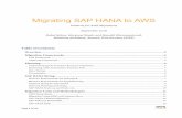 Migrating SAP HANA to AWS · SAP on AWS Technical Content – Migrating SAP HANA to AWS September 2018 Page 4 of 24 Figure 1: 6 Rs framework The two strategies that are specifically
