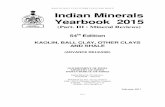 KAOLIN, BALL CLAY, OTHER CLAYS AND SHALE Indian Minerals ...ibm.nic.in/writereaddata/files/02282017165033IMYB2015_Kaolin_28022015... · KAOLIN, BALL CLAY, OTHER CLAYS AND SHALE Indian