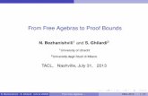 From Free Agebras to Proof Bounds - unimi.itusers.mat.unimi.it/users/ghilardi/allegati/nashville.pdf · 2013-07-21 · From Free Agebras to Proof Bounds N. Bezhanishvili1 and S. Ghilardi2