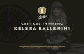 KELSEA BALLERINI - Jostens · critical thinking questions kelsea ballerini 1. kelsea starts off her episode by saying that she felt like a “floater” in middle school and high
