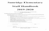 Sunridge Elementary Staff Handbook 2019-2020 · 2019-12-11 · 2 2019-2020 Sunridge Elementary Staff Handbook At Sunridge Elementary we are a STEM focused school with accountable