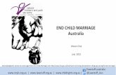 END$CHILD$MARRIAGE$ Australia$ - NACLC 33_2 Ahram Choi.pdf · $$$$$The$need$for$the$End$Child$Marriage$Project$ • Child%marriage%is%aviolaon%of%children's%rights%and%adirectform%of%discriminaon%againstthe%