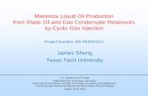 Maximize Liquid Oil Production from Shale Oil and Gas ... · from Shale Oil and Gas Condensate Reservoirs by Cyclic Gas Injection Project Number: DE-FE0024311 James Sheng Texas Tech