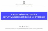 A REGIONÁLIS GAZDASÁGI · Eddigi előrehaladás: Magyarország Csehország után másodikként megkezdte a megvalósíthatósági tanulmány elkészítését • A közbeszerzési