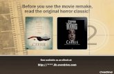 Before you see the movie remake read the original horror ... Marketing Materials/Book to Movie Posters/Carrie.pdfBefore you see the movie remake, read the original horror classic!