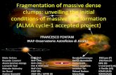 Fragmentation of massive dense clumps: unveiling the initial conditions … · 2018-11-28 · Fragmentation of massive dense clumps: unveiling the initial conditions of massive star