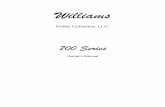 Williams Series Manual v1.5.pdfIntroduction: Thank you for purchasing a Williams 700 Series Pedal Steel Guitar. We truly appreciate your patronage. You now own a custom made, professional