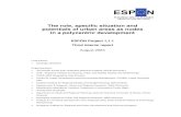 The role, specific situation and potentials of urban areas as … · The role, specific situation and potentials of urban areas as nodes in a polycentric development ESPON Project