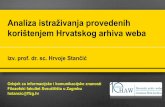 Analiza istraživanja provedenih korištenjem Hrvatskog ...haw10.nsk.hr/wp-content/uploads/2014/10/Hrvoje... · obogaćenju stranice (fotogalerija i motivacijski citati) ostali su