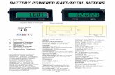 BATTERY POWERED RATE/TOTAL METERS · BATTERY POWERED RATE/TOTAL METERS DPC10 Series £78 Totalizer Ratemeter Ratemeter/Totalizer Up/Down Counter (SS Input) Up/Down Counter (Contact