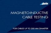 MAGNETO-INDUCTIVE CABLE TESTING...MAGNETO-INDUCTIVE TESTING since 1999 ISO 9001 & SCC certified VALIDATION We measure and record only verifiable conditions and make them transparent.