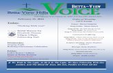 BettaView HillsVOICE · VOICE 2140 Highway 78 W. Oxford, AL 36203 P.O. Box 3323 256-831-0651 CHURCH OF CHRIST Betta-View Hills If We Walk In The Light, As He Is In The Light, We Have