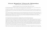 First Baptist Church Mambo - Graber Ministriesgraberministries.com/First Baptist Church Mambo Update June 2013-1.pdf · First Baptist Church Mambo in collaboration with the BMI has