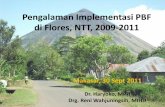 Pengalaman Implementasi PBF di Flores, NTT, 2009-2011 · Pengalaman Implementasi PBF di Flores, NTT, 2009-2011 Makasar, 30 Sept 2011 Dr. Haryoko, MPH Drg. Reni Wahjuningsih, MIHD