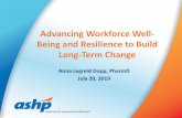 Advancing Workforce Well- Being and Resilience to Build Long … · 2019-07-11 · Advancing Workforce Well-Being and Resilience to Build Long-Term Change Anna Legreid Dopp, PharmD