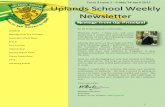 Uplands School Weekly Newsletter · 4/24/2015  · football against Dalat and Straits International ... Uplands School Weekly Newsletter Term 3 Issue 1 - Friday 24 April 2015 . 2