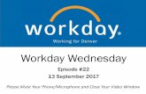 Workday Wednesday - Denver · 12 Mid-4AM 1 2 Close Payroll 3 4 Workday Wednesday 5 6 7 Weekly Update ... 12/4/17-12/13/17 Second level managers approve reviews 12/18/17-12/22/17 Calibration