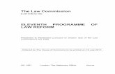 ELEVENTH PROGRAMME OF LAW REFORM ... The Law Commission (LAW COM No 330) ELEVENTH PROGRAMME OF LAW REFORM