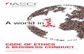 CODE OF ETHICS & BUSINESS CONDUCT · 2019-09-05 · AECI Code of Ethics & Business Conduct 9 5. ETHICAL DATA MANAGEMENT AECI embraces the opportunities, challenges and responsibilities