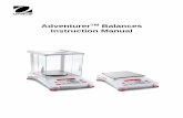 AdventurerTM Balances Instruction Manualg...cared for. The Ohaus Adventurer balances are available in capacities from 120 grams to 8,200 grams. 1.2 Features Touch Controls: Quick,
