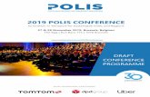 2019 POLIS CONFERENCE...2 AGENDA OVERVIEW sday 2 6 11 9.00-12.00 SIDE EVENTS: IRU -POLIS round table on coach access to cities (upon invitation only) 12.00-17.00 (Polis members Polis