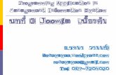 Management Information System บทที่ 3 Joomla เบื้องต้น · บทที่ 3 Joomla เบื้องต้น อ.รจนา วานนท์) Roseyayee.wordpress.com