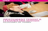 INDEPENDENT TENANT & LEASEHOLDER ADVISER GLOSSARY … · Governmentscheme to get housing to reach certain standardsin terms of being warm, weatherproofand having reasonable modernfacilities.