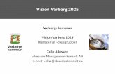 Vision Varberg 2025 · 2013-11-12 · Fokusområde Havet och stränderna -Förslag på HUR vi kan satsa extra på området • Marknadsför vårt unika med kombinationen naturen,