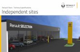 Renault Store - Technical specifications Independent sites12 13 4 15 21 27 28 29 30 33 Renault PRO+ independent sites Renault SELECTION independent sites Fabrication principle for