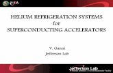 HELIUM REFRIGERATION SYSTEMS for SUPERCONDUCTING ACCELERATORS · • Adjusts system charge automatically to meet required mode (liquefaction to refrigeration) and load conditions,