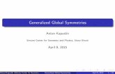Generalized Global Symmetries · Anton Kapustin (Simons Center for Geometry and Physics, Stony Brook)Generalized Global Symmetries April 9, 2015 20 / 33. Electric and Magnetic symmetries