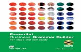 Essential - Paul Emmerson · Essential Business Grammar Builder For class and self study Paul Emmerson ... as a noun, as an adjective, after a preposition, beginning a clause REPORTED