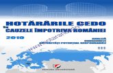 CEDO VOL VI civil pentru... · 2012-09-04 · 2588 Hotãrârile CEDO în cauzele împotriva României - 2010 A. Analiza sinteticã a hotãrârilor în materie civilã În materie