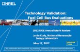 Technology Validation: Fuel Cell Bus EvaluationsFuel Cell Bus Evaluations . 2012 DOE Annual Merit Review . Leslie Eudy, National Renewable ... • Analyze fuel cell electric bus (FCEB)
