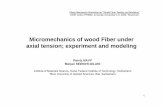 Micromechanics of wood Fiber under axial tension; experiment …cost-fp0802.tuwien.ac.at/fileadmin/mediapool-cost/... · 2018-06-05 · Micromechanics of wood Fiber under axial tension;