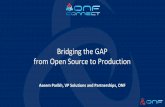 Bridging the GAP from Open Source to Production · Bridging the GAP from Open Source to Production Aseem Parikh, VP Solutions and Partnerships, ONF Our Industry’s Billion+ Dollar