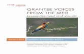 GRANTEE VOICES FROM THE MED - BirdLife International · Grantee Voices from the Med - Lessons learned and shared NATIONAL ASSESSMENT REPORT CEPF IN THE MEDITERRANEAN BASIN The Mediterranean