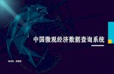 中国微观经济数据查询系统 - lib.uibe.edu.cnlib.uibe.edu.cn/docs/2019-10/20191023082220016335.pdf · 微观经济平台系统优势 提供了单年数据和时间序列数据中重要指标的统计描述和可视化展示