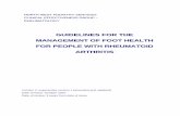 GUIDELINES FOR THE MANAGEMENT OF FOOT HEALTH FOR …usir.salford.ac.uk/id/eprint/11321/6/North_West_Clinical_Effectiveness_Group... · Rheumatoid Arthritis (RA) is an autoimmune,