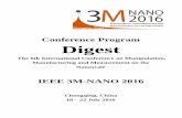Conference Program Digest - 3M-NANO Program Digest 2016.pdf · 2 Organizing Committee Honorary Chair Jiahu Yuan Chongqing Institute of Green and Intelligent Technology, Chinese Academy
