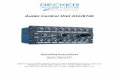 Audio Control Unit ACU6100 - becker-avionics.com · Audio Control Unit ACU6100 . Operating Instructions . Issue 8 / February 2015 . Article No. 0590.363-071 . Becker Avionics GmbH