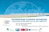 ENTERPRISE EUROPE NETWORK TitleTitle Sub-title PLACE PARTNER’S LOGO HERE European Commission Enterprise and Industry ENTERPRISE EUROPE NETWORK - oportunitate de dezvoltare si promovare
