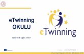 eTwinning OKULUetwinningonline.eba.gov.tr/wp-content/uploads/2019/12/e... Okulunuz, eTwinning’ekatılımını açıkça gösteriyor mu? Örneğin, okul web sitesinde eTwinning logosunu
