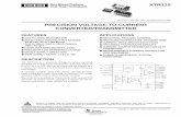 Precision Voltage-To-Current …PRECISION VOLTAGE-TO-CURRENT CONVERTER/TRANSMITTER XTR110 SBOS141A – JANUARY 1984 – REVISED AUGUST 2003 PRODUCTION DATA information is current as
