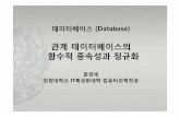 11. 관계 DB의 FD와 정규화 - Kangwoncs.kangwon.ac.kr/~ysmoon/courses/2009_2/db/11.pdf · 제2정규형과제3정규형의일반적인정의 ... 데이터베이스설계는주로기본릴레이션을대상으로함