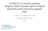 COMSOL as a tool for studying Magneto-Hydro-Dynamic ... · Magneto-hydro-dynamics (MHD) is the study of dynamics of an electrically conducting fluids under the presence of transverse
