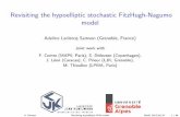 Revisiting the hypoelliptic stochastic FitzHugh-Nagumo modelV Ca;V K;V L reversal potential I input current C t proportion of opened potassium channels Functions and : opening and