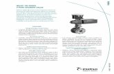 NELES® RE-SERIES V-PORT SEGMENT VALVE · V-PORT SEGMENT VALVE Metso's Neles RE series V-port segment valves are economical high performance valves in a quarter-turn design. They