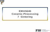 EMA5646 Ceramic Processing 7 Sintering · PDF file EMA 5646 Ceramic Processing Zhe Cheng (2015) 7 Sintering Monitoring of Sintering – Direct Dimension/Relative Density Measurement